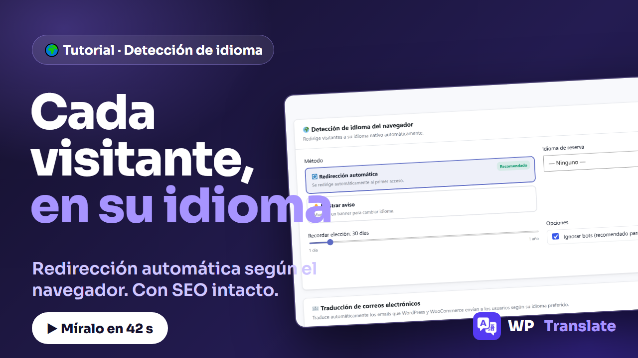 Detección de idioma del navegador con WP-Translate