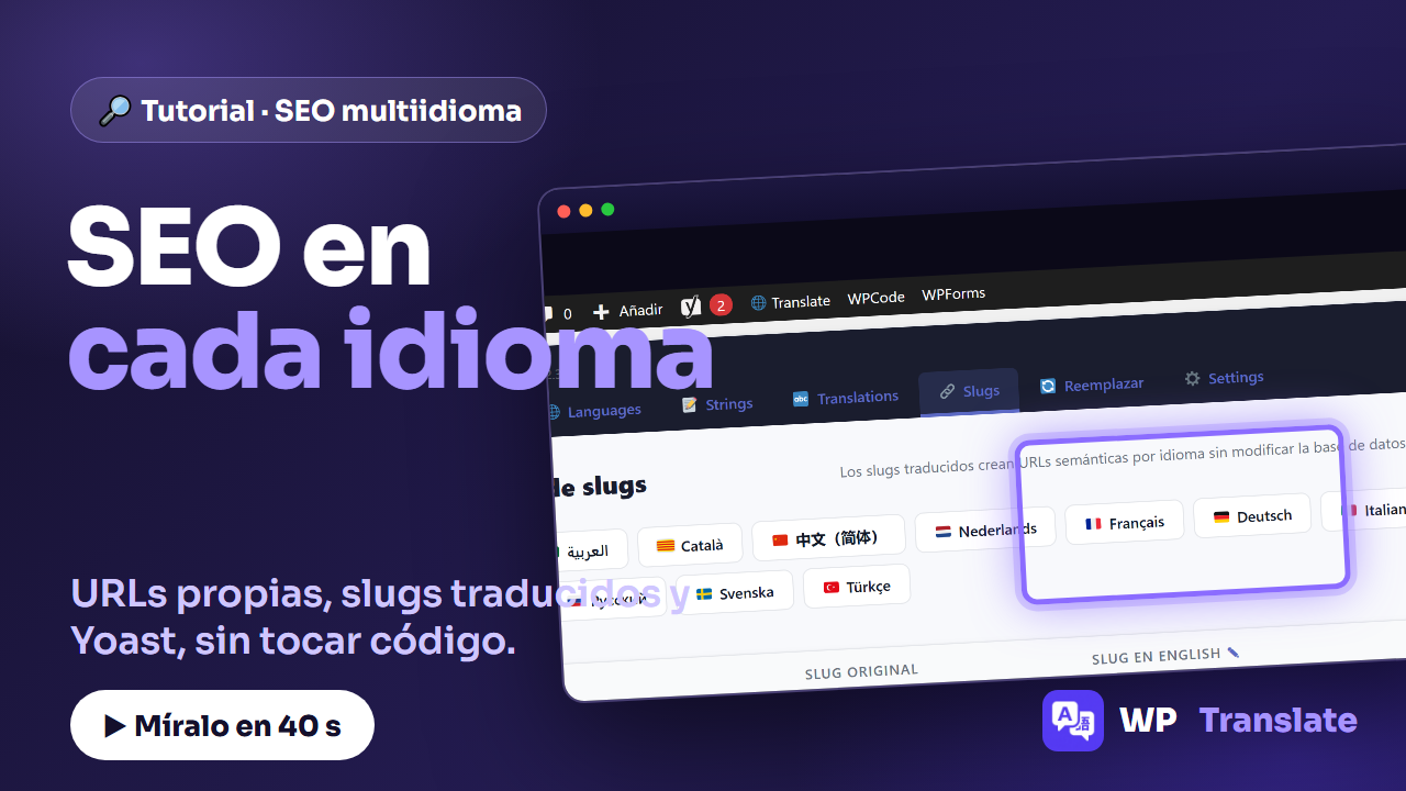 SEO multiidioma en WordPress con WP-Translate